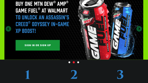 Dew Nation Rewards Walmart Carousel Ads